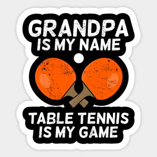 Table Tennis Grandpa Grandfather Gift Sticker